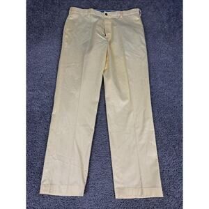 Brooks Brothers Pants Mens 36x32 Yellow Clark Fit Advantage Chino Lightweight